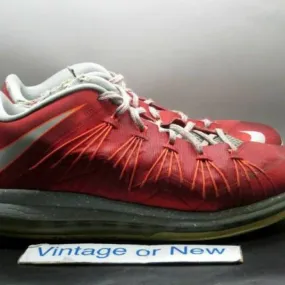 Nike air max lebron low x 10 university red 579765-600 sz 12