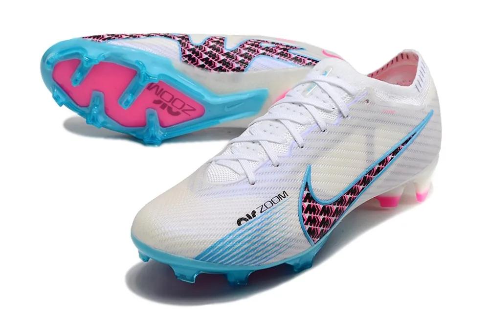 Nike Air Zoom Mercurial Vapor 15 Elite FG Blast - White/Baltic Blue/Pink Blast