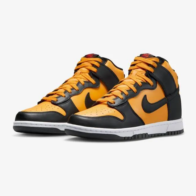 Nike dunk high retro (bruce lee/ university gold/ white/ habanero red/ black) men us 8-13 dd1399-700