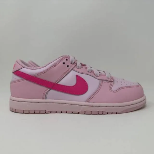 Nike Dunk Low PS Triple Pink Barb Pre-School Size 2.5y W...