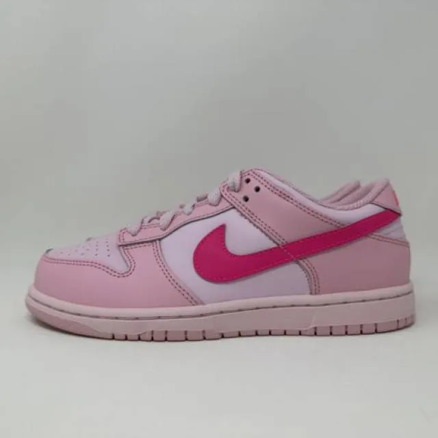 Nike Dunk Low PS Triple Pink Barb Pre-School Size 2.5y W...