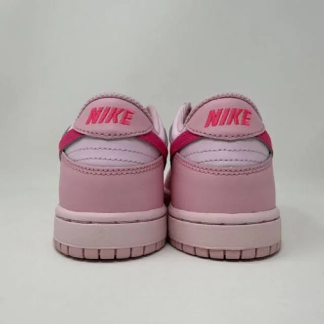 Nike Dunk Low PS Triple Pink Barb Pre-School Size 2.5y W...