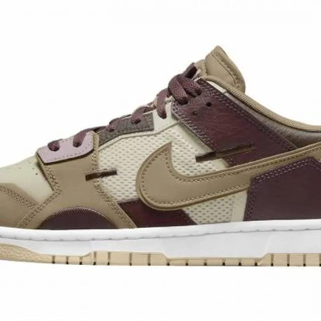 Nike dunk low scrap tan brown