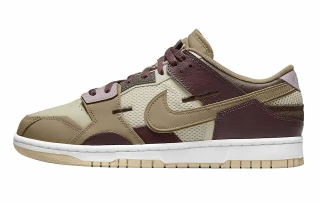 Nike dunk low scrap tan brown