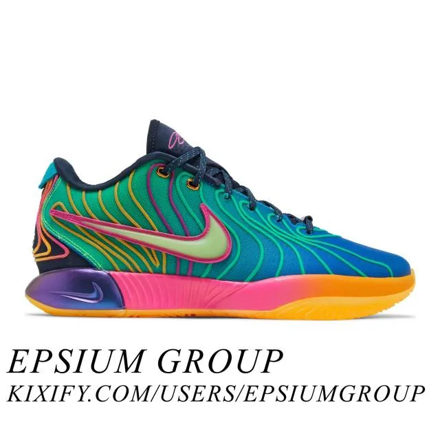 Nike lebron 21 (optimism/ multi-color photo blue/ vapor green/ laser orange/ laser fuchsia) men us 8-13 hf5353-400