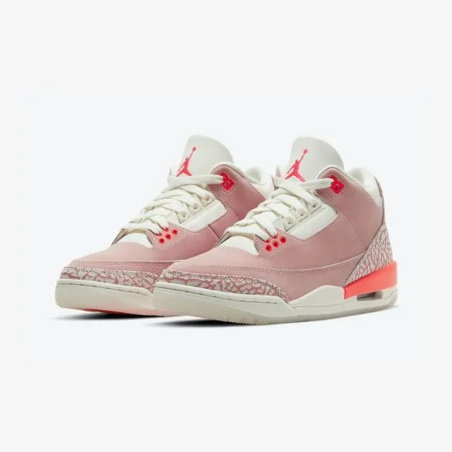 Nike women's air jordan 3 retro (rust pink/ pink/ sail/ rust pink/ white/ crimson) sizes 6-10 ck9246