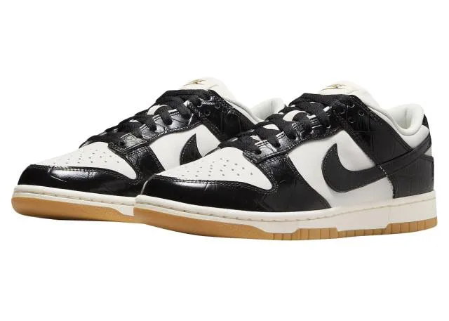 Nike Women's Dunk Low LX (Black Croc/ Phantom/ Black/ Sa...