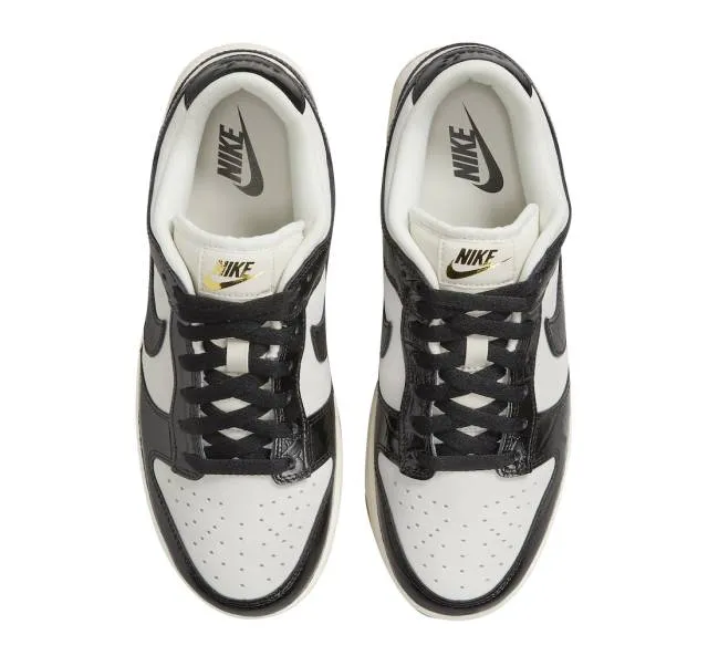 Nike Women's Dunk Low LX (Black Croc/ Phantom/ Black/ Sa...