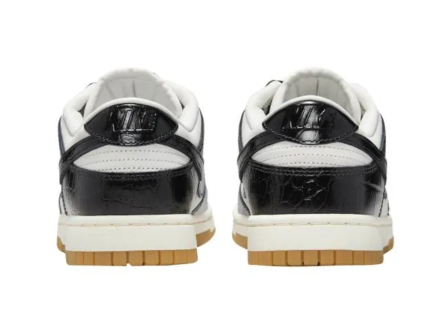 Nike Women's Dunk Low LX (Black Croc/ Phantom/ Black/ Sa...