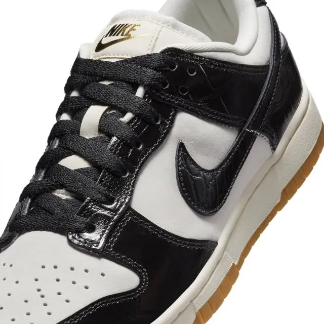 Nike Women's Dunk Low LX (Black Croc/ Phantom/ Black/ Sa...