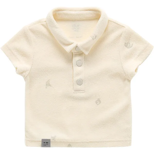 OMAMImini Baby Polo Shirt, Cream