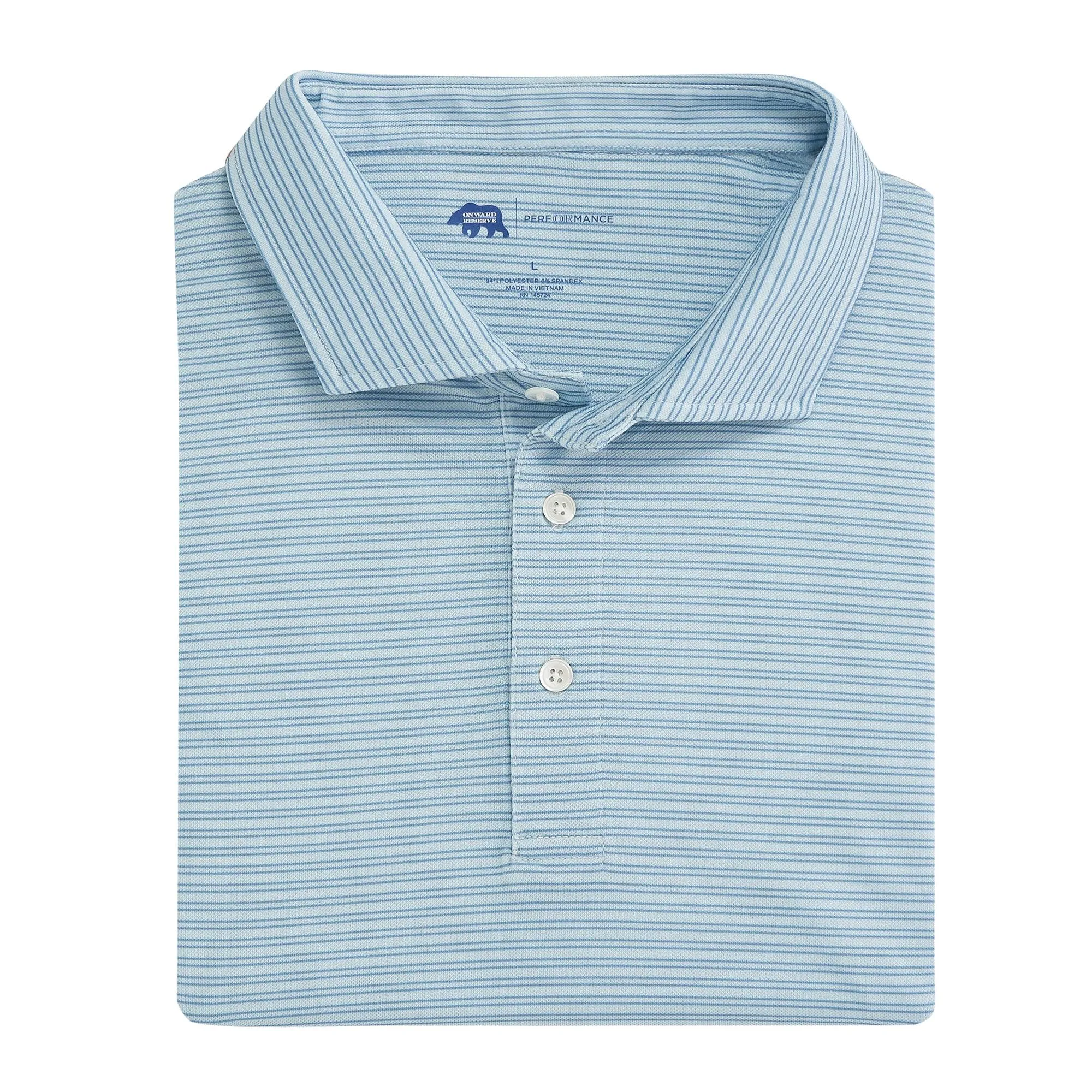 Pairing Stripe Performance Pique Polo