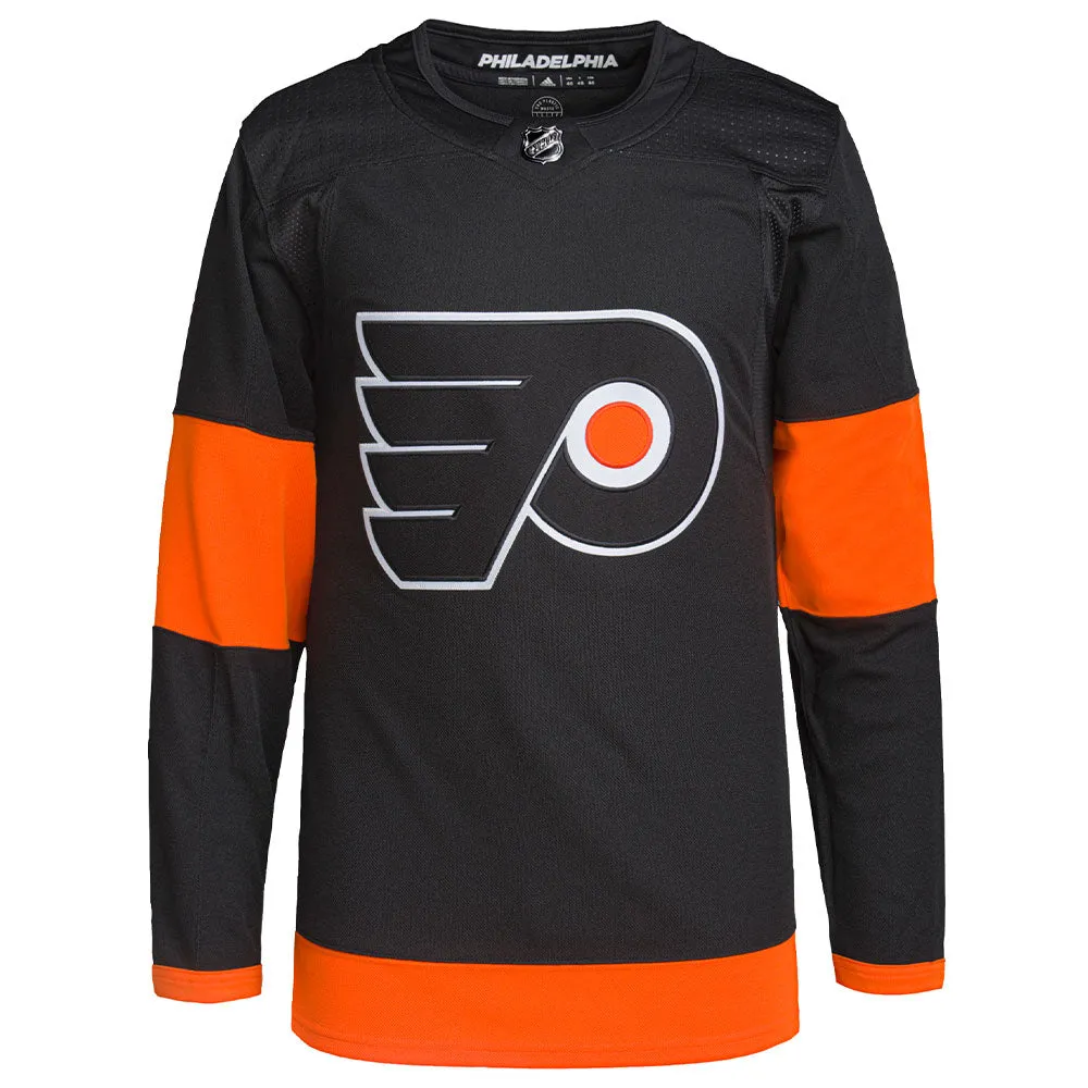 PHILADELPHIA FLYERS ADIDAS ADIZERO PRIMEGREEN AUTHENTIC BLACK THIRD JERSEY