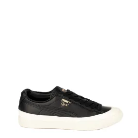 Puma Womens Clyde Rubber Toe Leather Trainer Puma Black / Whisper White