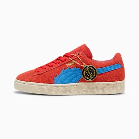 PUMA x ONE PIECE Suede Buggy the Genius Jester Sneakers Youth | For All Time Red-Ultra Blue | PUMA Suede | PUMA 