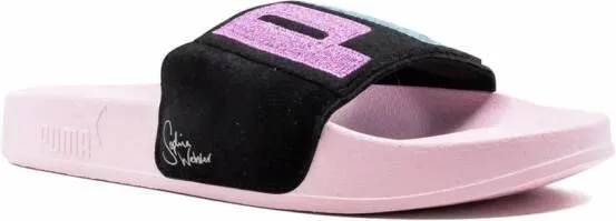 PUMA x Sophia Webster Leadcat suede slides Pink