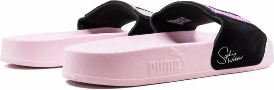 PUMA x Sophia Webster Leadcat suede slides Pink