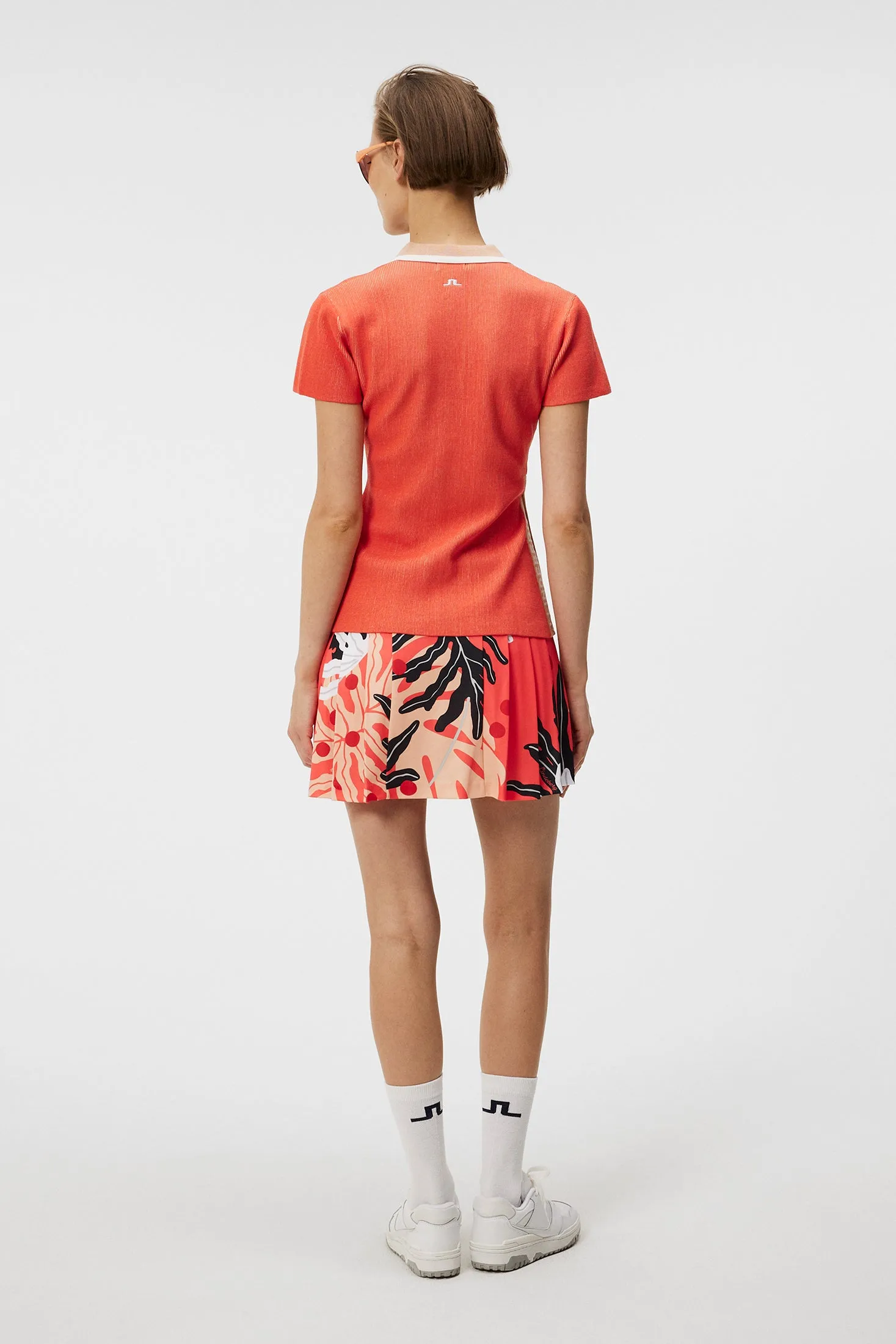 Rani Knitted Polo / Hot Coral