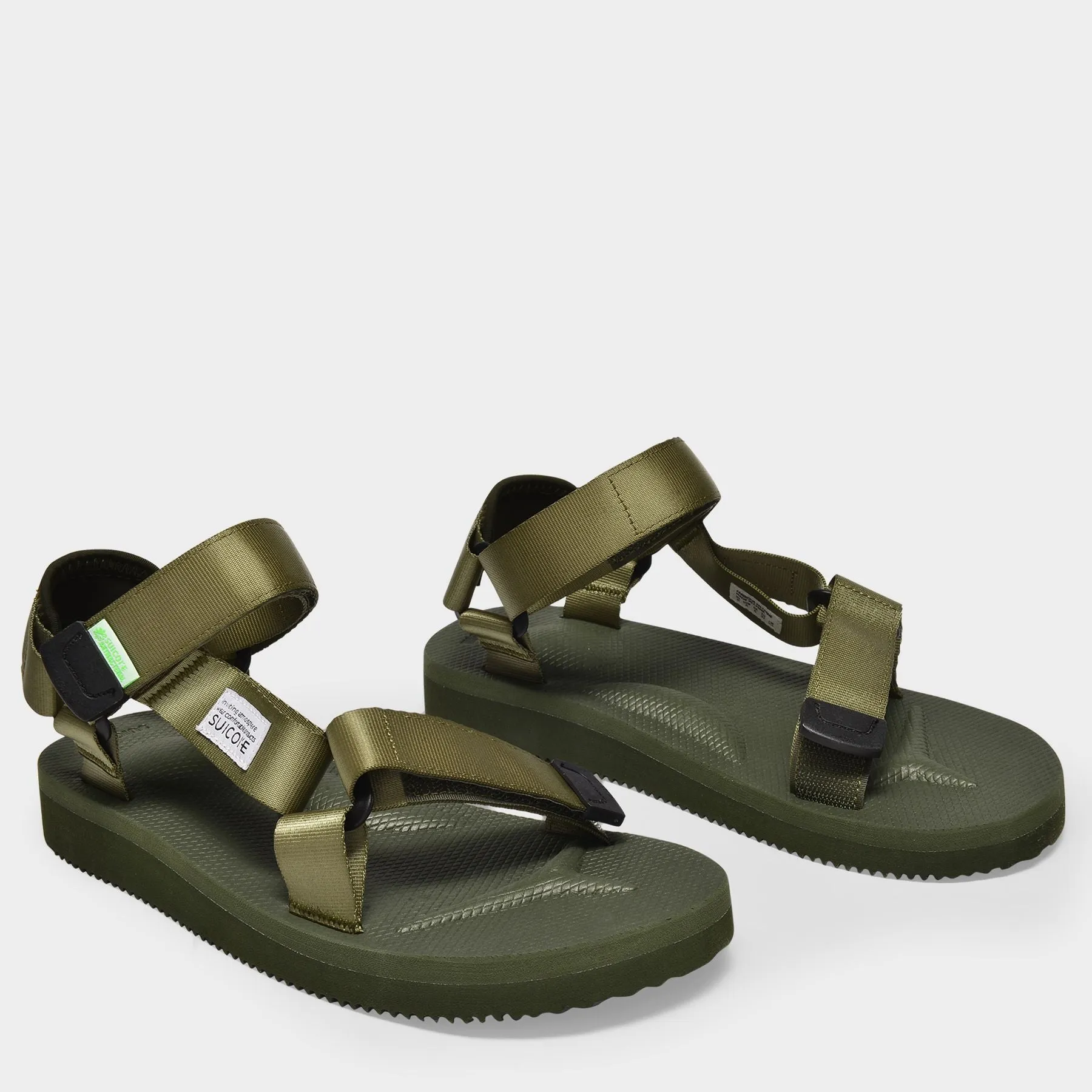 Suicoke  Depa-Cab Sandals in Green Nylon