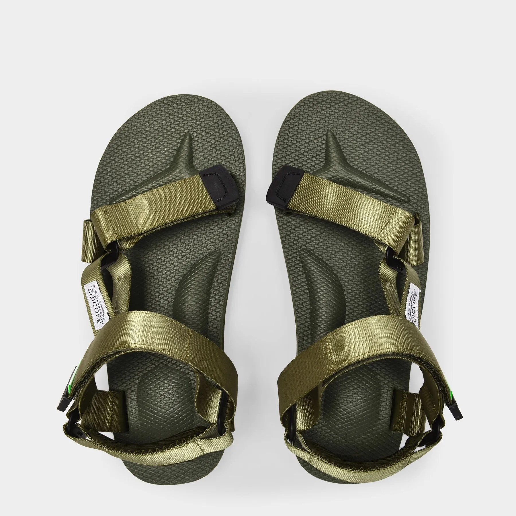 Suicoke  Depa-Cab Sandals in Green Nylon