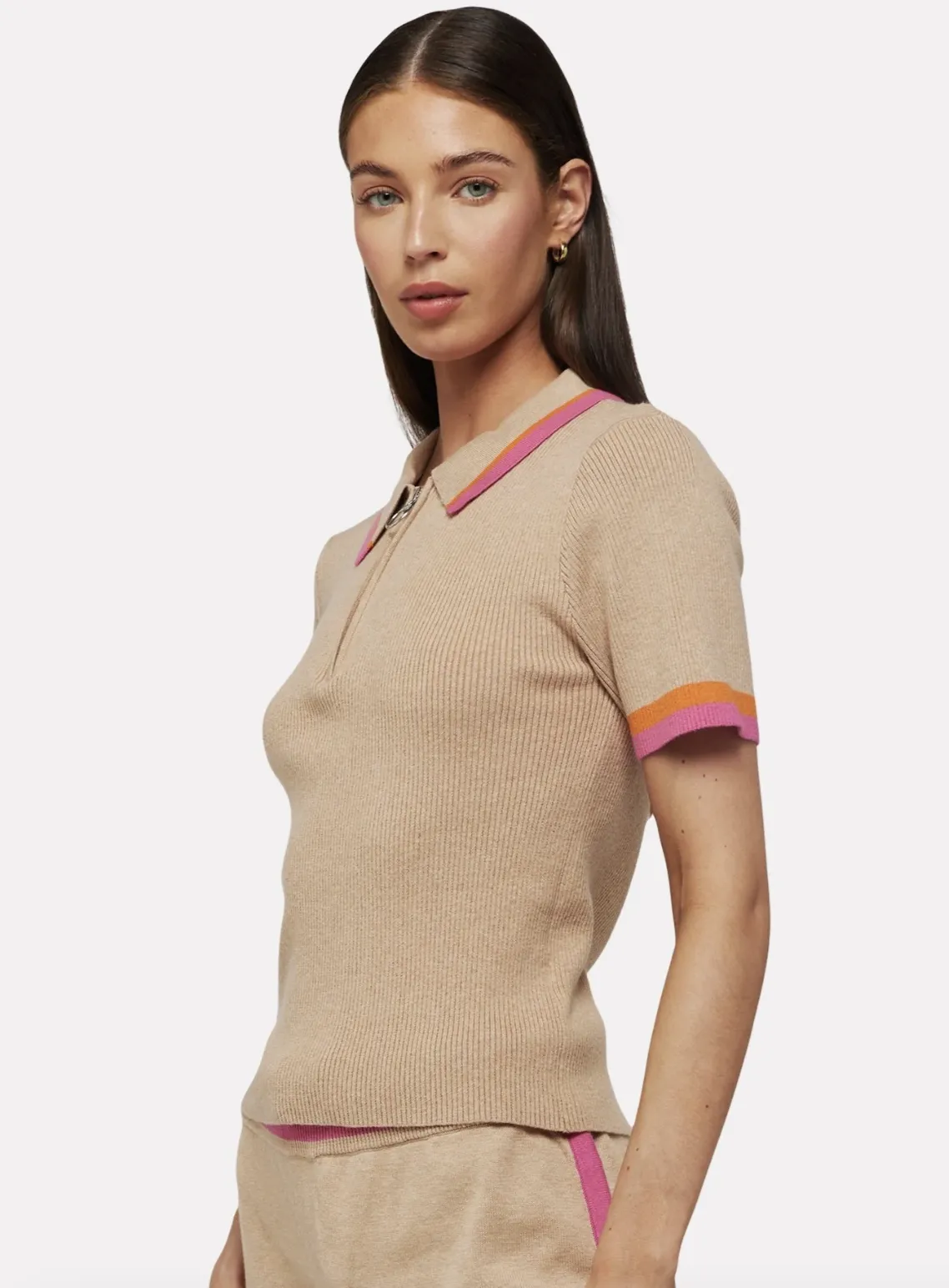 VERITY ZIP UP POLO TEE