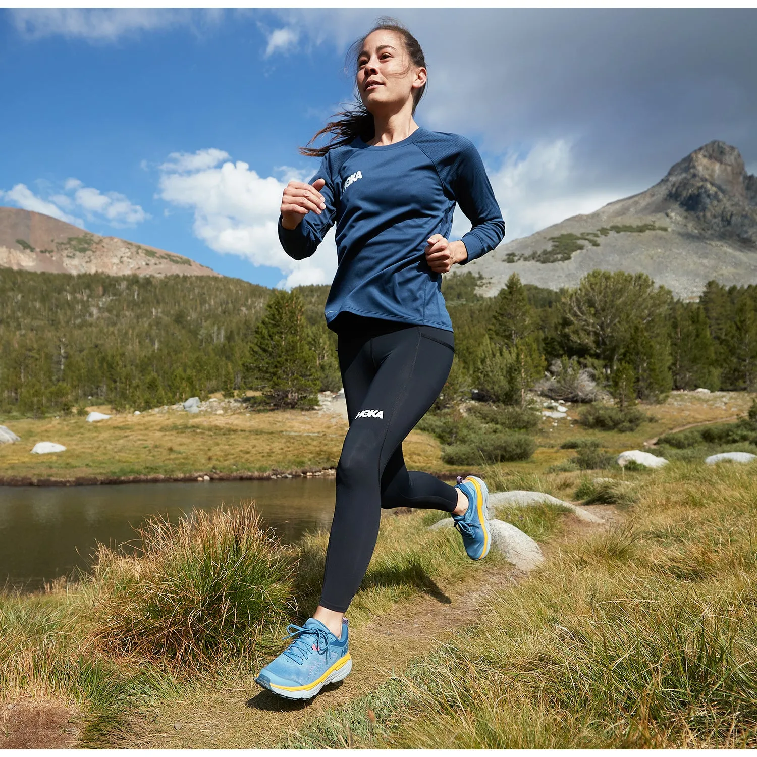 Women's Hoka Challenger ATR 6 Blue Graphite/Blue Glass Mesh