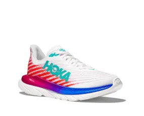 Womens Hoka Mach 5 in White/Flame