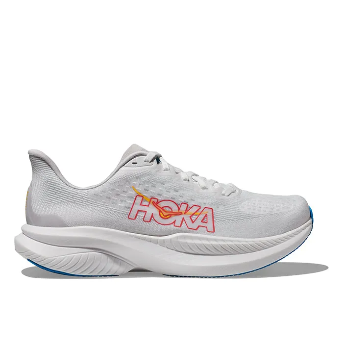 Womens Hoka Mach 6 in White/Nimbus Cloud