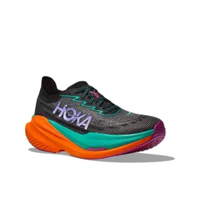 Womens Hoka Mach X 2 in Black/Electric Aqua